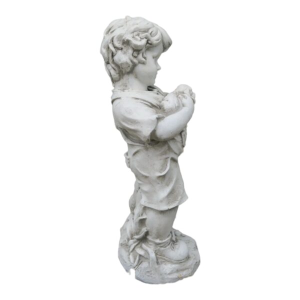 Garden Sculpture Statue of Boy and Dog - Image 4