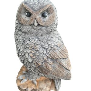 Owl Perched On A Rock Outdoor Decorative Sculpture Statue
